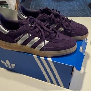 Adidas Spezial Purple and Silver Sneakers